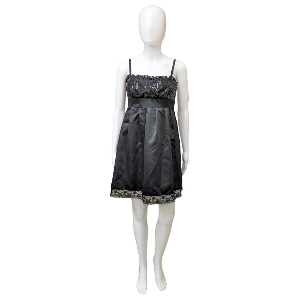 BETSEY JOHNSON Vint. Y2K Silk-Blend & Sequined Mini Cocktail Dress NWT